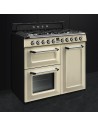 Cocina Gas y Eléctrica - Smeg TR103P, Eficiencia A, 100 cm, 6 fuegos, Crema