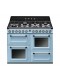 Cocina Gas y Eléctrica - Smeg TR4110AZ, Eficiencia A, 110 cm, 7 fuegos, Azul