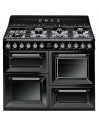 Cocina Gas - Smeg TR4110BL1, Eficiencia A, 110 cm, 7 fuegos, Negro