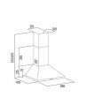 Campana Decorativa - Cata V-6000 X /A, 60cm,  64 dB, 480 m³/h, Inox
