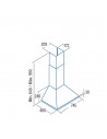 Campana Decorativa - Cata Omega 7500 X /L, 75cm, 68 dB, 595 m³/h,  Inox