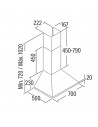 Campana Decorativa - Cata Omega 700 X/ M, 70cm, 72 dB, 645 m³/h, Inox
