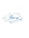 Campana Convencional - Cata  LF-2060 WH, 60cm, 69 dB, 195 m³/h, Blanco
