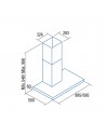 Campana Decorativa - Cata  Legend 7000 XGBK, 70cm, 59 dB, 530 m³/h, Inox Negro