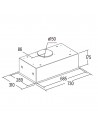 Campana Grupo Filtrante -  Cata GCB 73 X, 73 cm, 66 dB, Inox