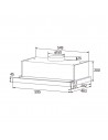 Campana Telescópica - Cata TFB-5160 X, 60cm,  60 dB, 300 m³/h, Inox