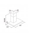 Campana Decorativa - Cata ST-6000 X, 60cm,  62 dB, 302 m³/h, Inox