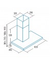 Campana Decorativa - Cata S PLUS 6010 X, 60cm, 74 dB, Inox