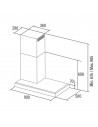 Campana Esquina - Cata Gala 900 L, 90cm, 67 dB, Izquierda, Inox