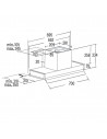 Campana Grupo Filtrante - Cata CORONA X 70/B , 70cm, 65 dB, 850 m³/h, Inox