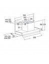 Campana Grupo Filtrante - Cata CORONA X 80/B , 80cm, 65 dB, 850 m³/h, Inox