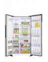 Frigorífico Americano - Hisense RS694N4TC2, Eficiencia A++, Inox, Dispensador de agua y hielo, No-Frost