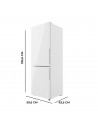 Combi Cecotec No Frost - 02426, Eficiencia D, Cristal Blanco, 1,85 metros