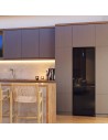Combi Libre Instalación - CECOTEC CoolMarket 322, 185 cm, Eficiencia energética D, Cristal Negro