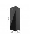 Combi Libre Instalación - CECOTEC CoolMarket 322, 185 cm, Eficiencia energética D, Cristal Negro