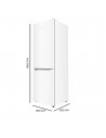 Combi Libre Instalación - Cecotec Bolero CoolMarket 322, Blanco, 1,85 metros,  322 Litros, No-Frost