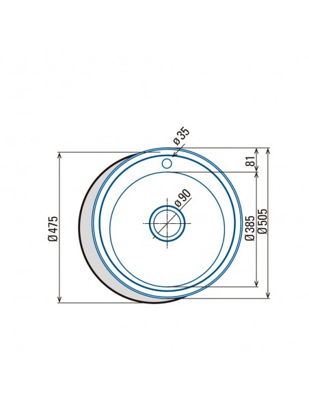 Fregadero Sobre Encimera - Cata RS-1,...