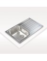 Fregadero Sobre Encimera - Cata CDP-1, 45cm, Una Cubeta, Escurridor Izquierda, Inox