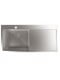 Fregadero Sobre Encimera - Cata  CBS-1 40-40 D R10, 50 cm, Una Cubeta y Escurridor, Inox