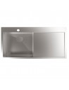 Fregadero Sobre Encimera - Cata  CBS-1 40-40 D R10, 50 cm, Una Cubeta y Escurridor, Inox