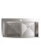 Fregadero Sobre Encimera - Cata CBS-2 40-40 R10, 50cm, Dos Cubetas, Inox