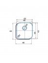 Fregadero Bajo Encimera - Cata CBP 40-40, 50cm, Una Cubeta, Inox