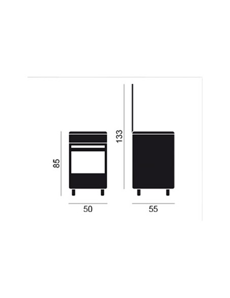 Cocina Gas - Vitrokitchen CB5530BB,...