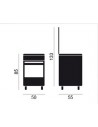 Cocina Gas - Vitrokitchen CB5530BB, 50 cm, 3 fuegos, Blanco
