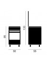Cocina Gas - Vitrokitchen CB5530IB, 50 cm, 3 fuegos, Acero Inoxidable