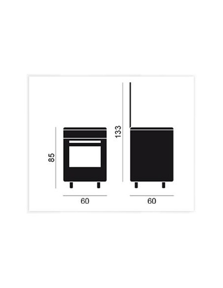 Cocina Gas - Vitrokitchen CB60BN, 60...