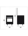 Cocina Gas - Vitrokitchen CB60BN, 60 cm, 4 fuegos, Blanco