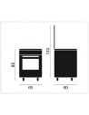 Cocina Gas - Vitrokitchen CB60BN, 60 cm, 4 fuegos, Blanco