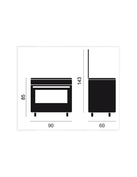 Cocina Gas - Vitrokitchen CB9060IN,...