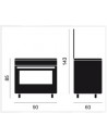 Cocina Gas - Vitrokitchen CB9060IN, 90 cm, 5 fuegos, Acero Inoxidable