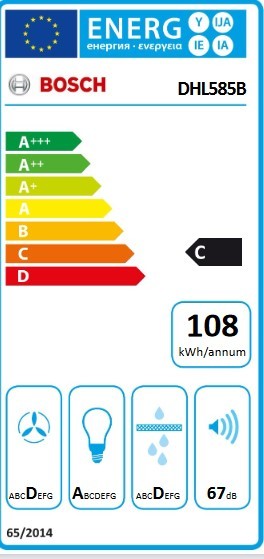 Etiqueta de Eficiencia Energética - DHL585B