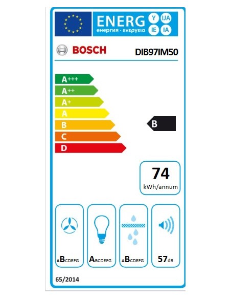 Campana Isla - Bosch DIB97IM50, Acero...