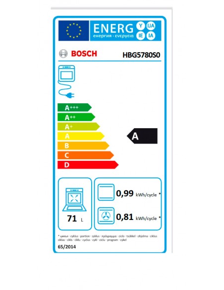 Horno Multifunción - Bosch HBG5780S0,...