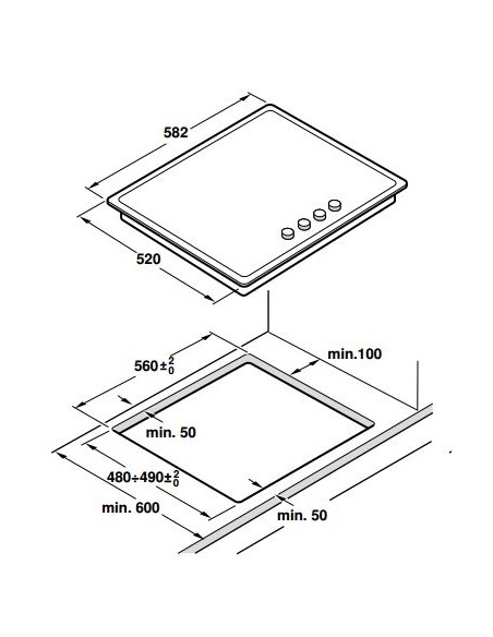 Placa Gas - Bosch PCC6A5B90, 3 Zonas,...