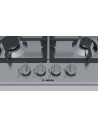 Placa Gas - Bosch PGH6B5B90, 4 Zonas, 60 cm, Acero Inoxidable, Sin Marco