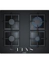 Placa Gas - Bosch PPP6A6B20, 4 Zonas, 60 cm, Negro, Sin Marco