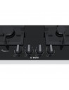 Placa Gas - Bosch PPP6A6B20, 4 Zonas, 60 cm, Negro, Sin Marco