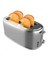 Tostador - Cecotec Toast&Taste 1600 Retro Double, Cuatro Tostadas, 1630 W, Dos Ranuras, Inox