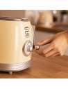 Tostador - Cecotec Vintage 800 Light Yellow, Dos Tostadas, 850 W, Amarillo