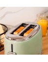Tostador - Cecotec Toast&Taste 1000 Retro Double, Dos Tostadas, 980 W, Dos Ranuras, Verde