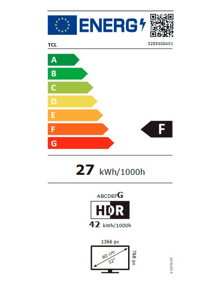 TV LED - TCL 32S5400A, 32 pulgadas,...
