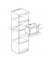 Microondas Integrable  - Candy MIS1730B, 800 W, 17 litros, Negro