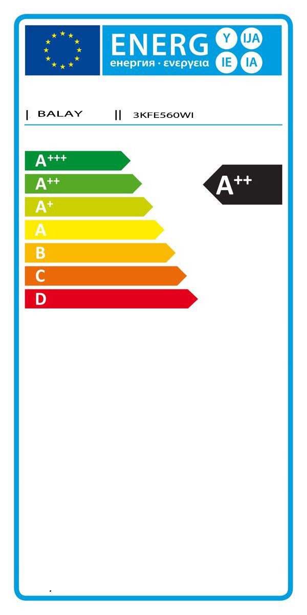 Etiqueta de Eficiencia Energética - 3KFE560WI