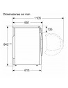 Secadora Condensación - Balay 3SB581B, Bomba de Calor, 8 Kg, Blanco