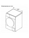 Secadora Condensación - Balay 3SB581B, Bomba de Calor, 8 Kg, Blanco