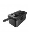 Freidora - Cecotec  Cleanfry luxury 3000 Dark, 2400 W, Capacidad 3,2 Litros, Acero Inoxidable, Filtro OilClean